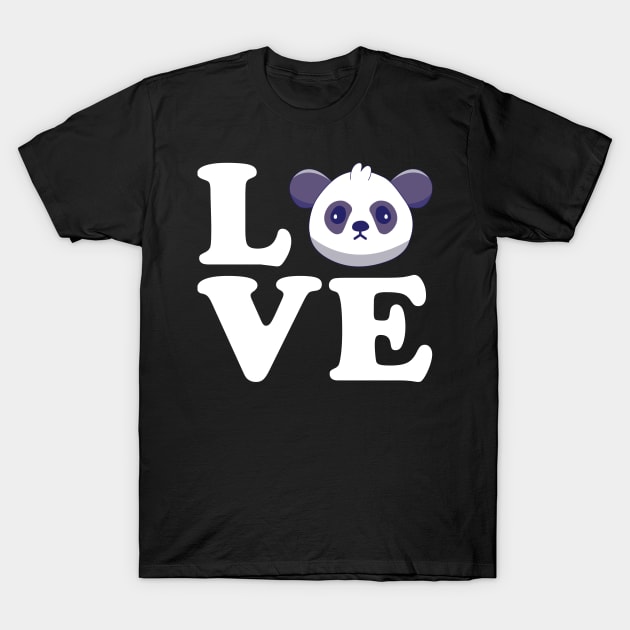 Love panda love lettering T-Shirt by TshirtTim